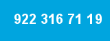 922 316 71 19 922 316 71 19